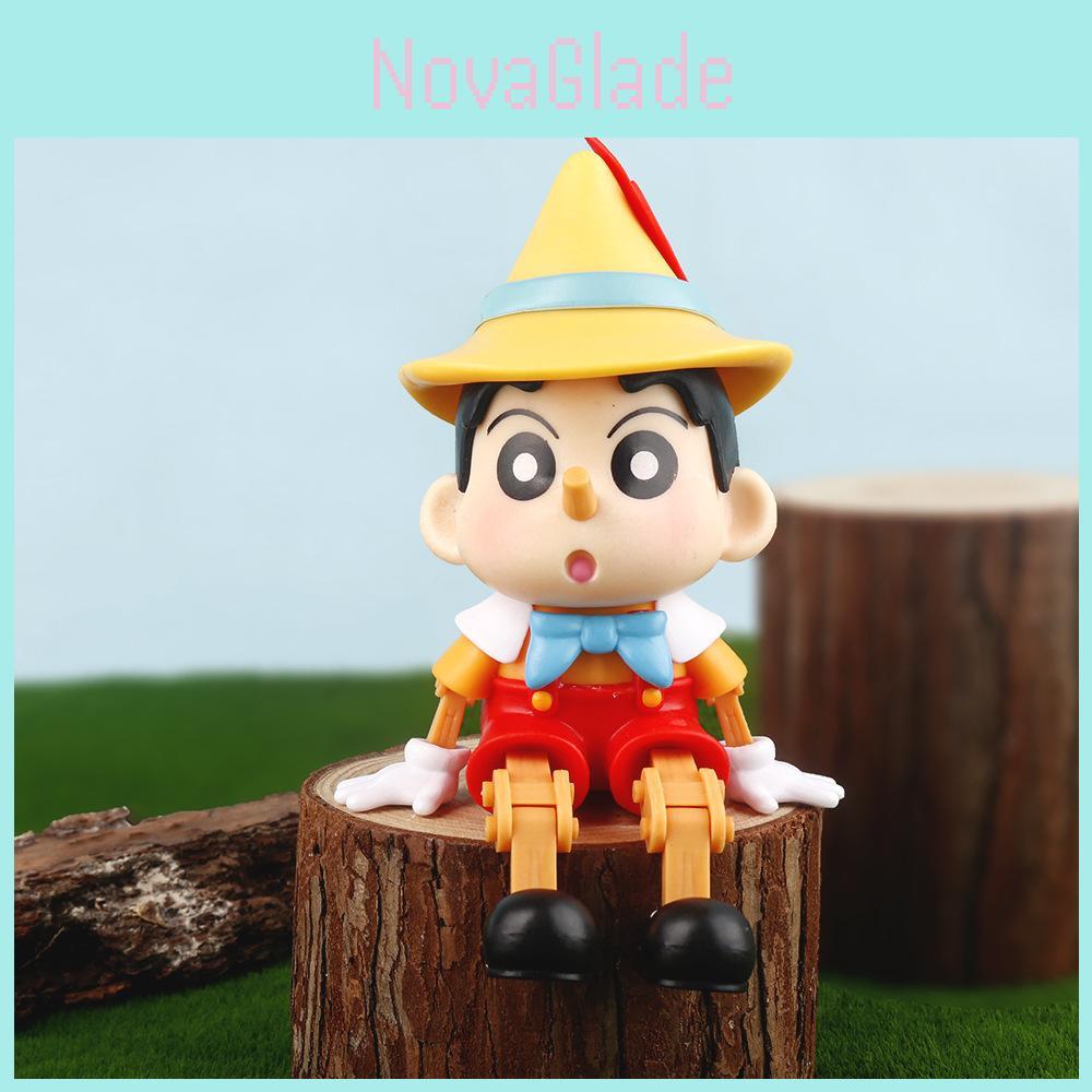 PVC-Material 15,5 cm Shin-chan Puppe Crayon Shin-chan Actionfigur Auto-Innenraum-Dekoration Modell