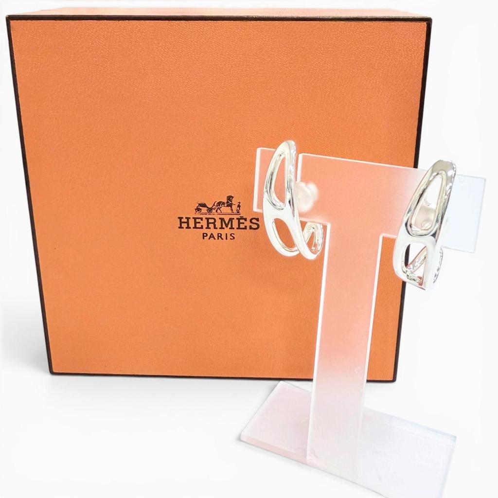 Excellent HERMES Pierce Chaine d'Ancre Punk Pierce Silver 925 Women Used