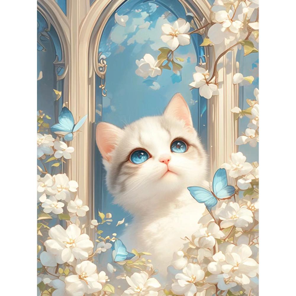 Full Diamond Painting New Collection Windowsill Cat and Flowers 5D DIY Diamond Embroidery Animal Cross Stitch Mosaic Home Decor