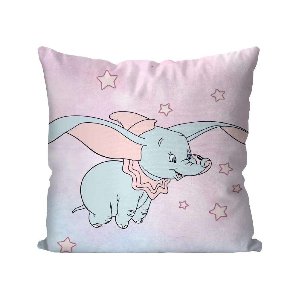1Pc D-Dumbo Animated Character Pillow Case Square Pillow Bedroom Sofa Leisurecomfortcushioncar Living Room Home Decoration 40X40