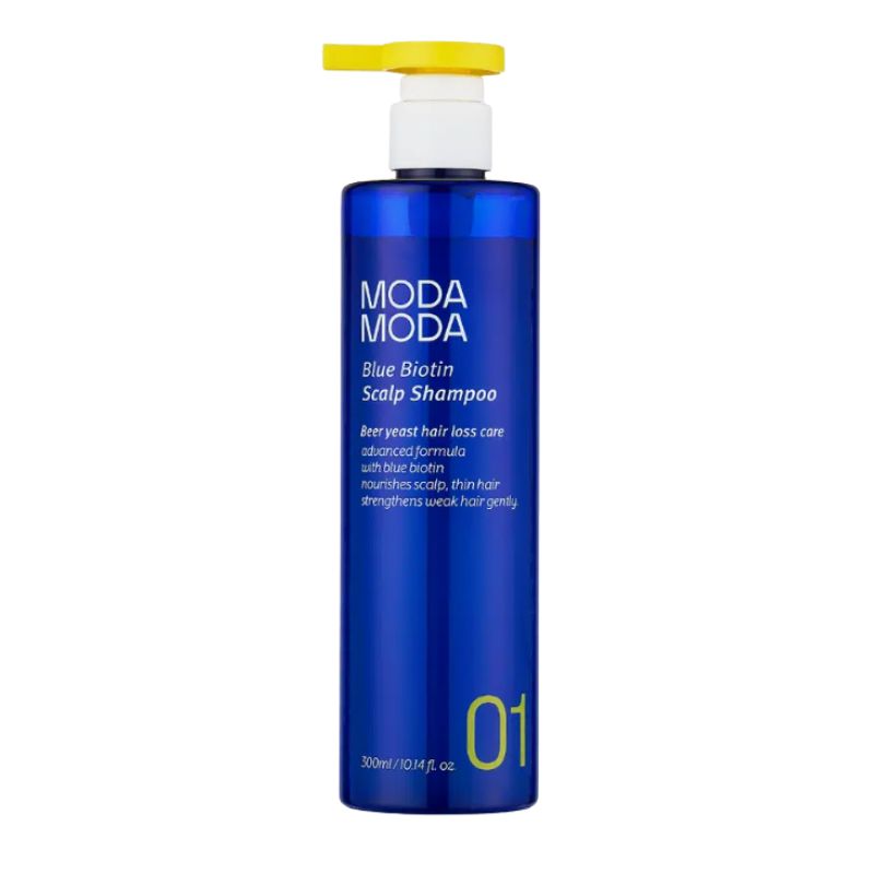 MODAMODA Blue Biotin Scalp Shampoo Hair Care Strengthening & Volumizing Shampoo 300ml 1bottle (300ml)
