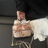 Heute beliebte Mini-kleine Tasche Damen neue tragbare kleine Tasche Diamant-Ketten-Tasche Umhängetasche Schleifen-Tasche