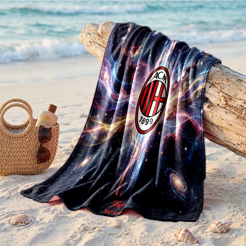 AC Milan Print Microfiber Beach Towel Quick Dry Absorbent Large Towel For Beach Swimming Travel