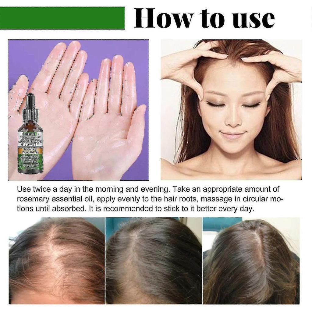 3pcs 30ml Rosemary Hair Oil Nourishment Scalp Stimulates Hair Growth Hair Care Oil - RIpj