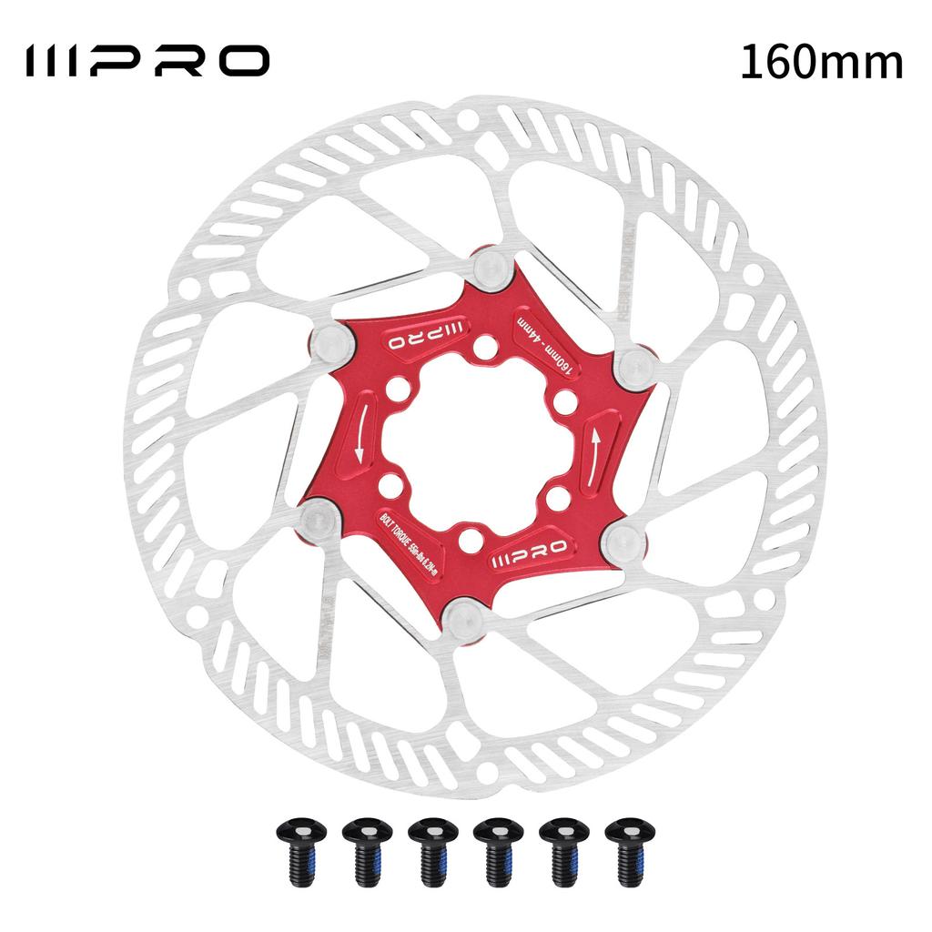 160mm 140mm Centerlock Brake Disc Floating 160mm 140mm 6 Screws Disc Rotor Cooled Lightweigh for Mtb Road Mountain Bike