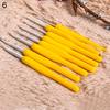 8 storlekar 2,5-6 mm Mjukt plasthandtag Hemma Aluminiumlegering Virkstickade Nålar