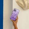 Purple Liquid Dripping Square Matte Silicone Case For Iphone17 Air 16 15 14 13 12 11 Pro Max Plus Matte Basic Cover Case