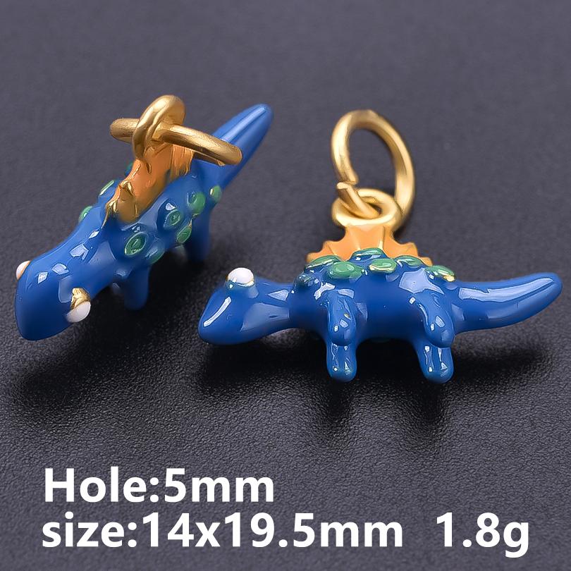 5pcs Kawaii Animal Pendant Enamel Charms For Jewelry Making Duck Bunny Elephant Lucky Fish Charm Handmade Materials Accessories