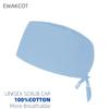 Unisex Solid Color Operating Room Surgical Cap 100% Cotton Woman Man Medical Scrub Cap Nurse Cap Adjustable Doctor Cap