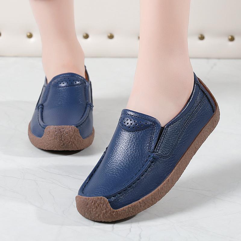 Leather Womens Casual Shoes Leisure Sneakers Women Luxury Brand Slip on Loafers Female Soft Moccasins Zapatos De Mujer