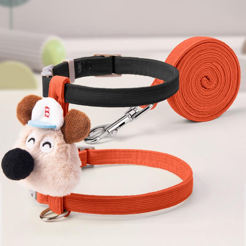 

New Adjustable Breathable Cat cartoon Anti-break Fashion Cute Simple Pet Small Dog Harness Leash Set S червоний