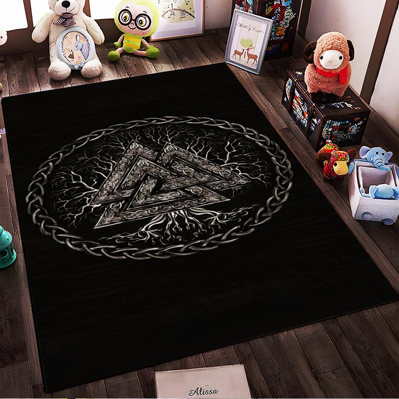 Viking Knot Design Rug Non-slip rug suitable for living room and bedroom sofas