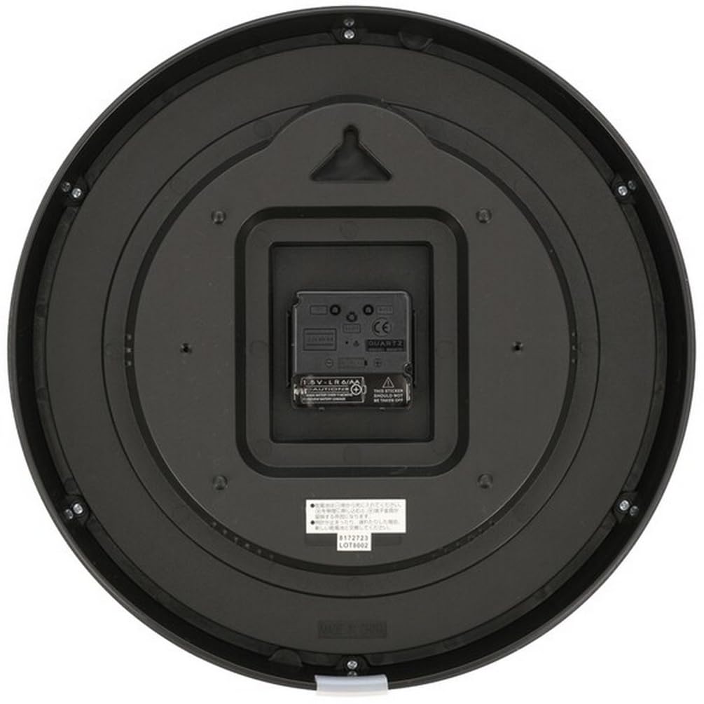 Nitori Radio-Controlled Clock with Step Second Hand, Thermometer and Hygrometer, Wall/Table Clock, Foret, Medium Brown, NITORI 8172723