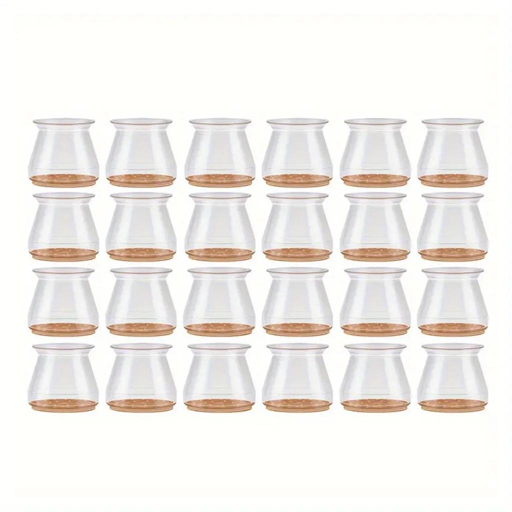 28pcs Chair Leg Floor Protectors, Silicone Chair Leg Covers, Small Floors Felt Pads Reduce Noise, Furniture Accessories