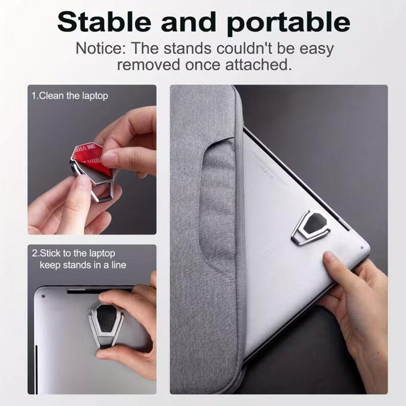 Foldable Laptop Stand Mini Invisible Computer Keyboard Holder Portable Anti-Slip Cooling Folding Stand