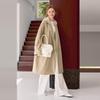 Women's British Style Hooded Mid-Length Trench Coat