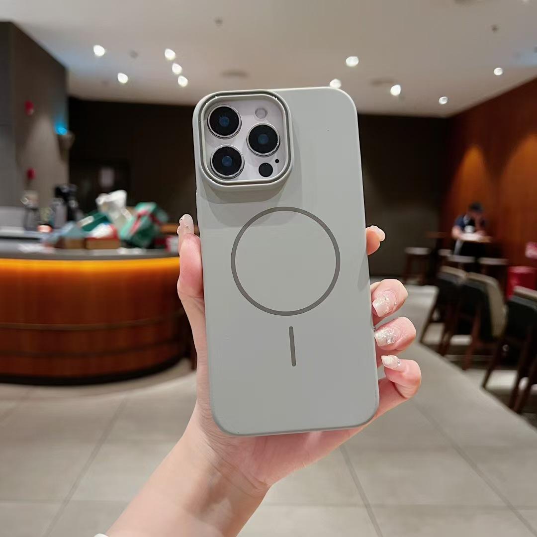 

Применимо к iPhone16 Мягкий бархатистый чехол для телефона с магнитной фиксацией iPhone15 Макарон Улучшенный защитный чехол Apple 16Plus