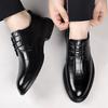Fashion High Quality New Men Business Wedding Formal Leather Shoes Brand British Style Casual Oxford Shoes Comfort Low Cut Leather Shoes