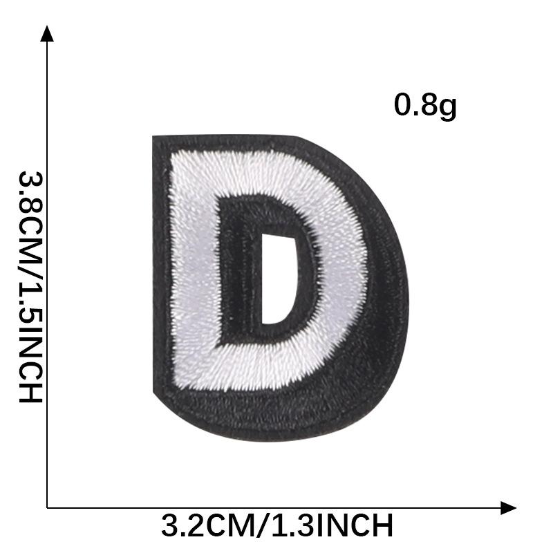 Duoku Computer Embroidery English Alphabet Cloth Label Name Label Ball Suit Mark Patch Clothing Accessories Embroidery Cloth Sticker