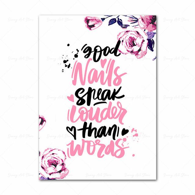 

Лак для ногтей Помада Художественная печать Модный постер Салон красоты Украшение Картина на холсте Розовая настенная картина Комната для девочки Домашний декор 30x40cm No Framed