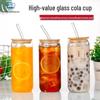 Borosilicate Heat-Resistant Straw Cup for Cold Beverages, Coffee, and Water