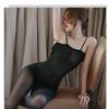Sexy Lingerie Women's Suspender One-piece Stockings Sexy Transparent Temptation Open Stockings Onesie Hand-torn Onesie