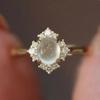 Hong Kong Style Cat's Eye Stone Crown Ring: Elegant, Versatile, and Stackable Women's Luxury Piece