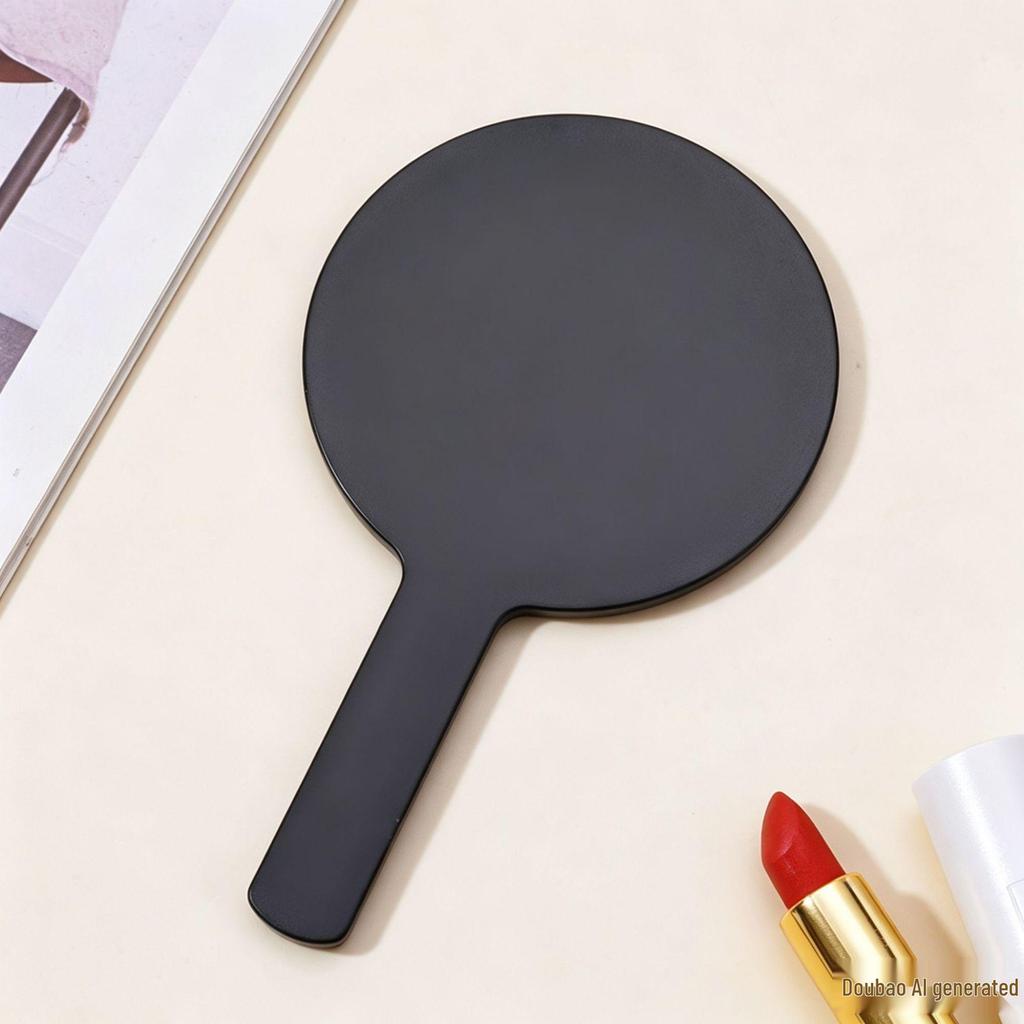 Kompakter Handheld-Taschen-Kosmetikspiegel - Tragbarer Mini für Make-up-Auffrischungen, Geschenk für Studentenwohnheim.