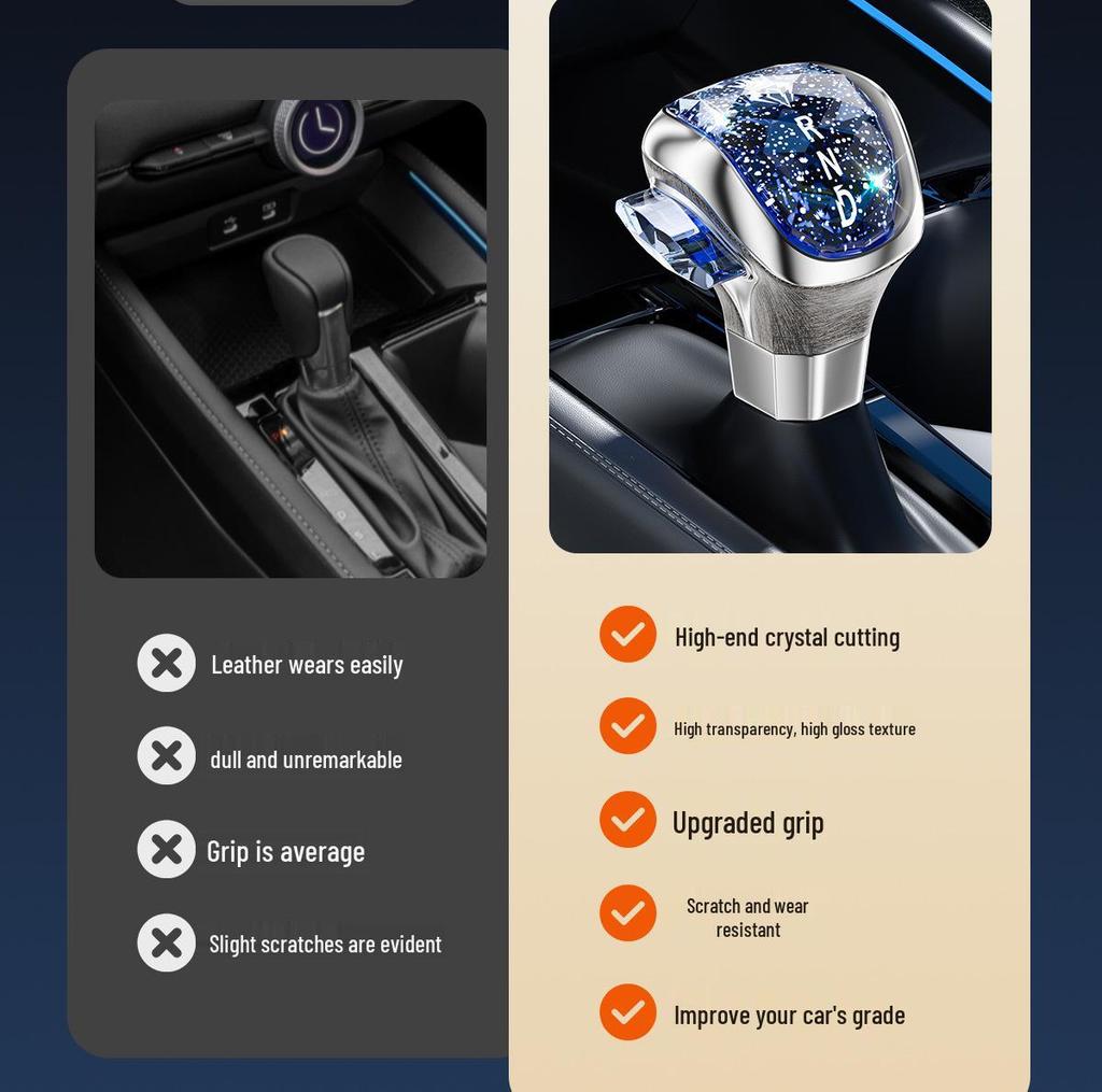 Κρυστάλλινος Επιλογέας Ταχυτήτων Toyota & Honda με Φωτισμό - Μοχλός Αυτόματου Κιβωτίου Ταχυτήτων.