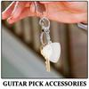 Heart Shaped Guitar Pick Collection Box Transparent Guitarists Storage Guitar Pick Keyring Picks Size Case Clear Holder
