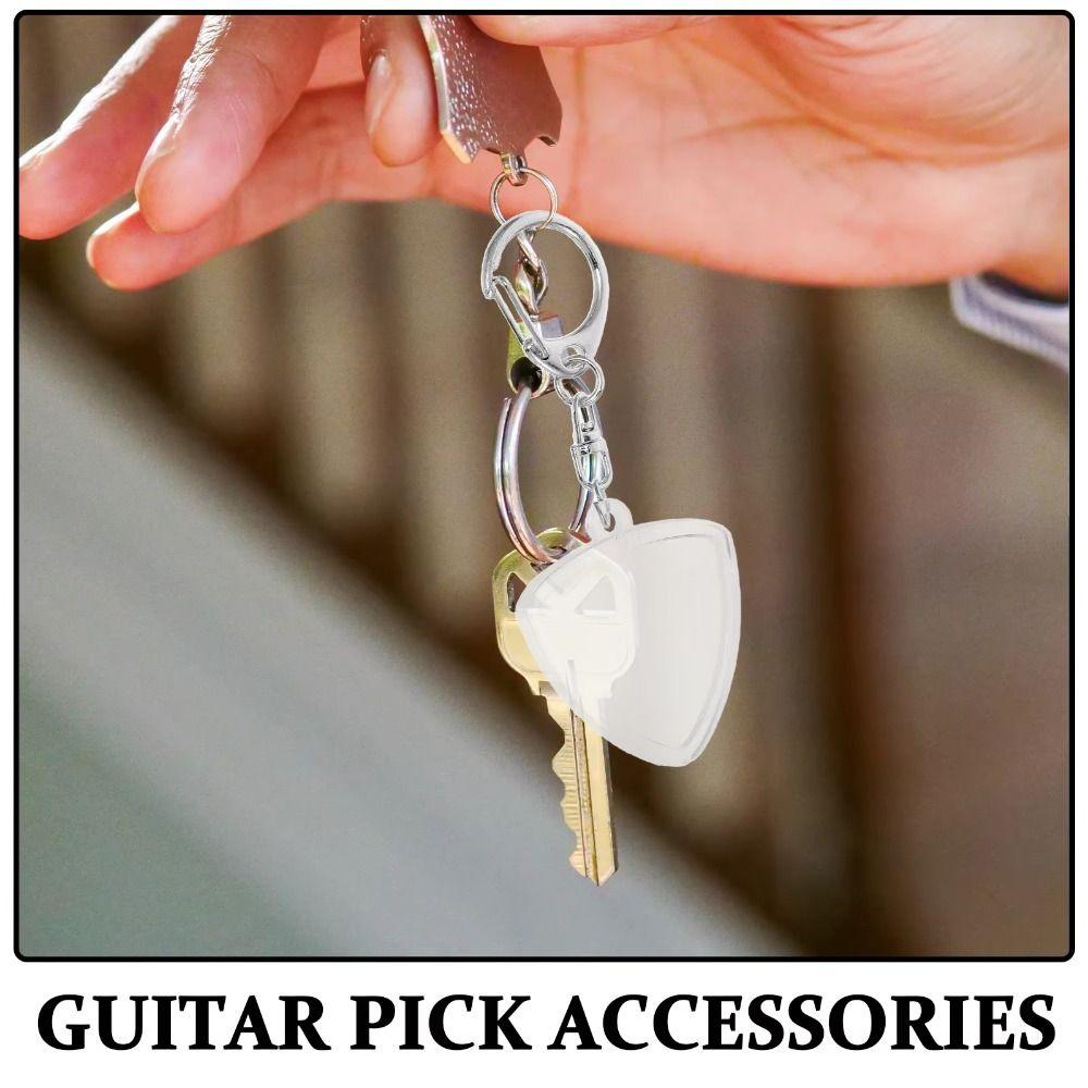 Heart Shaped Guitar Pick Collection Box Transparent Guitarists Storage Guitar Pick Keyring Picks Size Case Clear Holder
