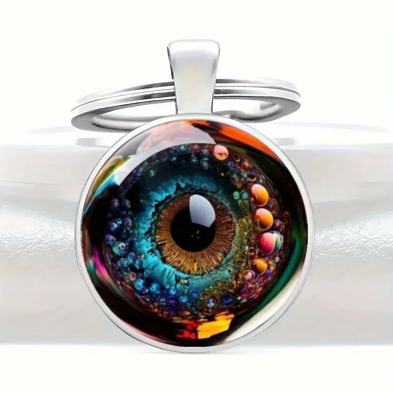 Wielobarwny Breloczek-Wisiorek Sowa z Akcentami Kamieni Szlachetnych i Kwiatowym Wzorem