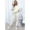 Womens Casual Tracksuit Long Sleeve Pullover Sweatshirt Pants Set Solid Color Sportswear