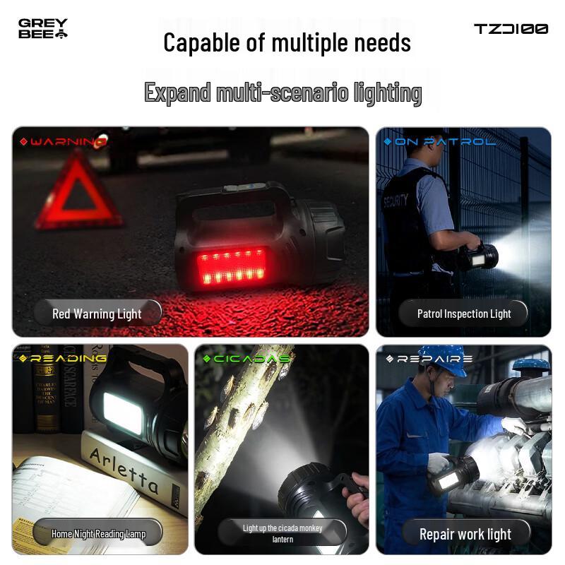 Multifunctional Portable LED Searchlight Flashlight