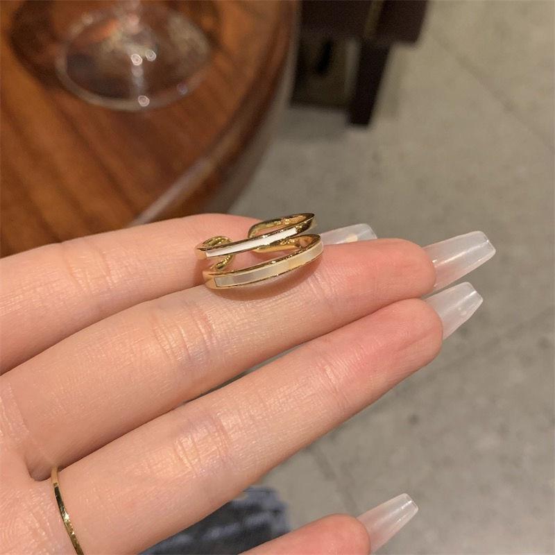 Damen Nische Offener Mund Leichter Luxus Kreis Ring