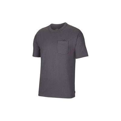 Sportswear Essential Embroidered Logo Crew Neck Short Sleeve T-Shirt Men Tops Dark-Grey DB3250-021