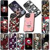 Cover for Samsung Galaxy Note 20 9 8 S8 S10 S9 Plus A54 A33 A21S A31 M21 S10E A17 Coque Phone Case Floral Art Skull Flower Rose