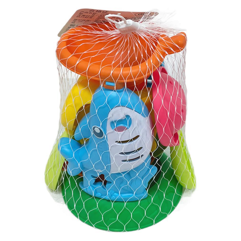 Children s Shark Beach Toy Set: Sand Timer, Shovels, Molds & Water Play Toys