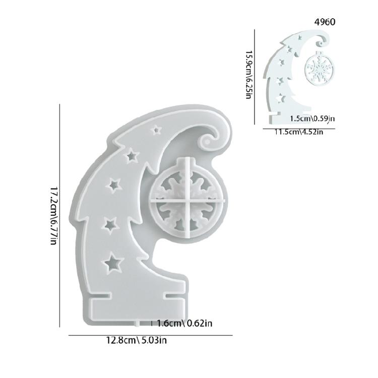 Christmas Tree Resin Mould With Snowflake Silicone Mould For Creating Unique Holiday Ornaments
