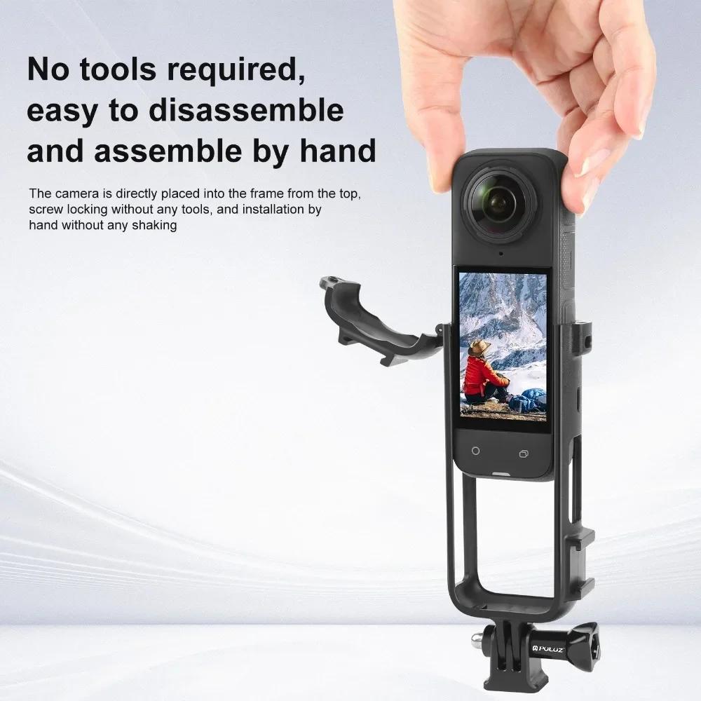 For Insta360 X4 X3 Protective Camera Housing Frame Case For Insta 360 X4 Anti Fall Action Camera Frame Camera Mount Accessories