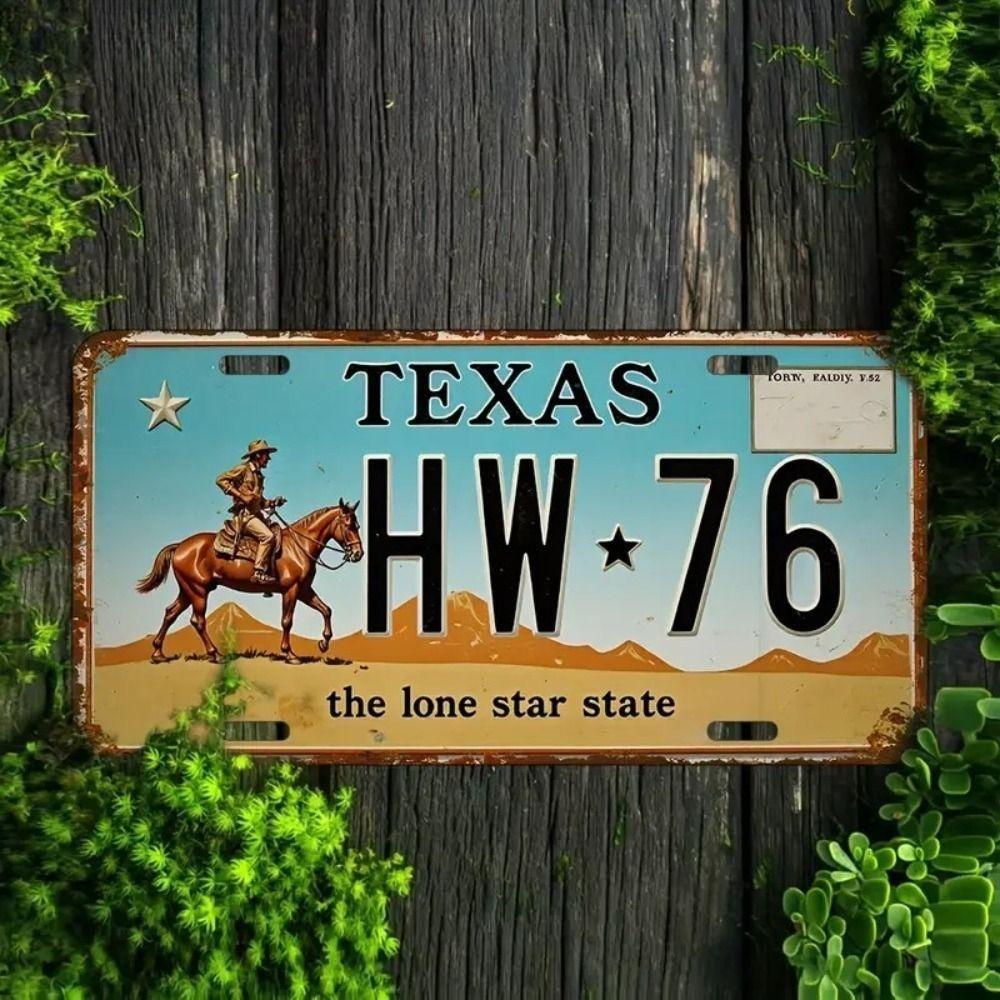 Souvenir Number for the Car , Car Number Plate for Interior Decoration, Metal, 15x30 Cm