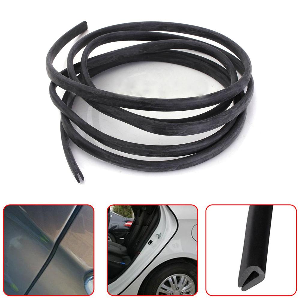 1Pcs Car 2M Black U Shape Strip Door Bumper Grill Interior Exterior Scratch Protector Edge Guard Rubber Strip