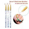 YIKOOLIN 31PCS Nail Art Brushes Nail Art Tool Set Double Ended Nail Dotting Tools Nail Dust Brush Acrylic Brush Manicure Tools