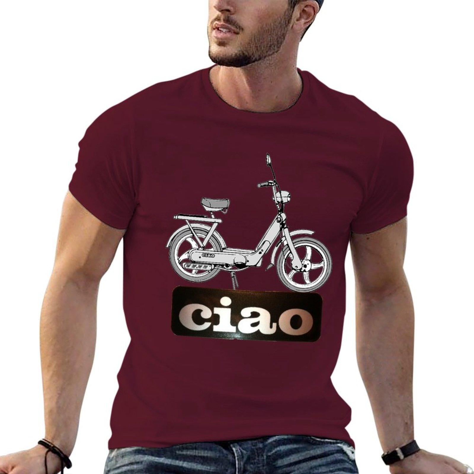 

Ciao scooter white write T-Shirt anime t shirts man t shirt summer tops blacks Short sleeve tee men 3XL