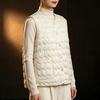 Women's 2025 Collarless Cotton Vest - Autumn/Winter Large Size Round Neck Waistcoat