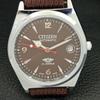 REFURBISHED CITIZEN AUTOMATIC 8200 JAPAN MENS BROWN COLOR DIAL WATCH A432347-2 R111-a432347