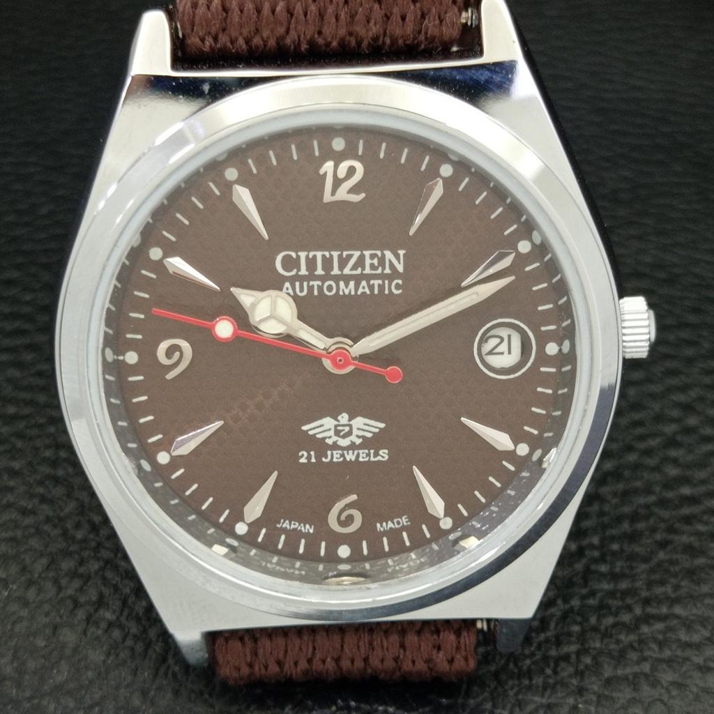 CEAS BARBATESC AUTOMATIC CITIZEN RECONDITIONAT 8200 JAPONIA CADRAN CULOARE MARO A432347-2 R111-a432347