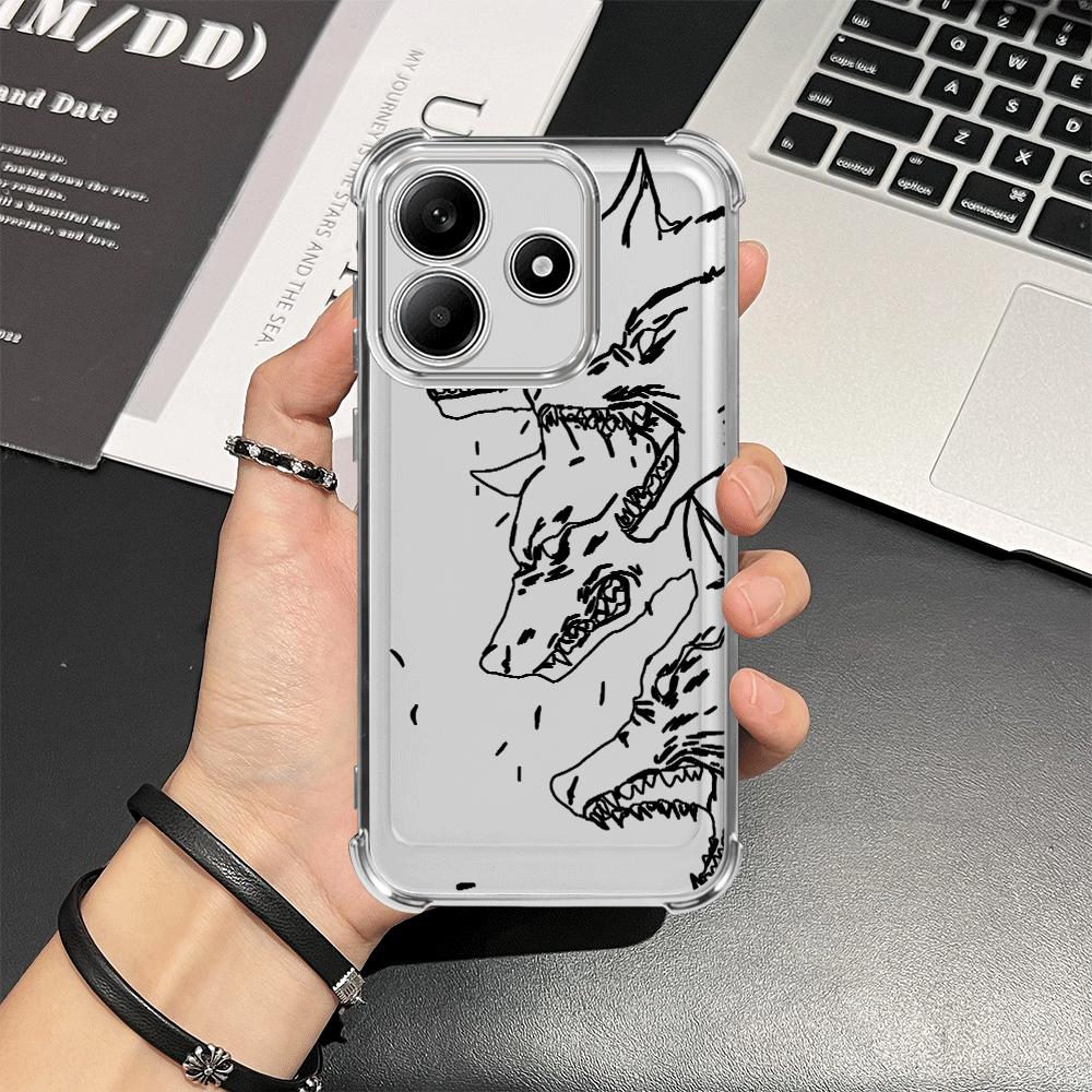 Case for Redmi Note 14 Pro Plus 12 11s A3 A5 9 Pro 11 Note 13 K80 10 Lite 13C Phone Cover Cartoon Wolf Dog