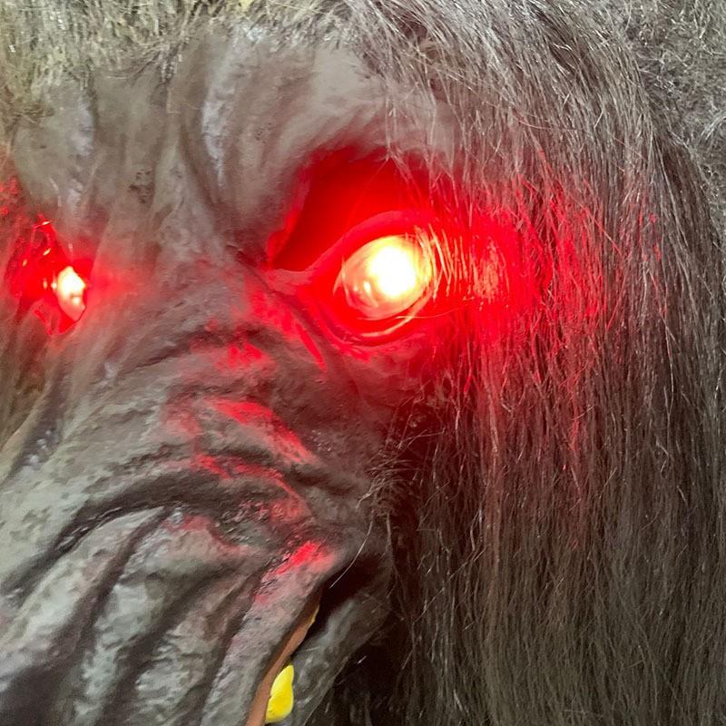 Halloweenová svítící maska vlčí hlavy Latexový hororový kostým Maškarní párty