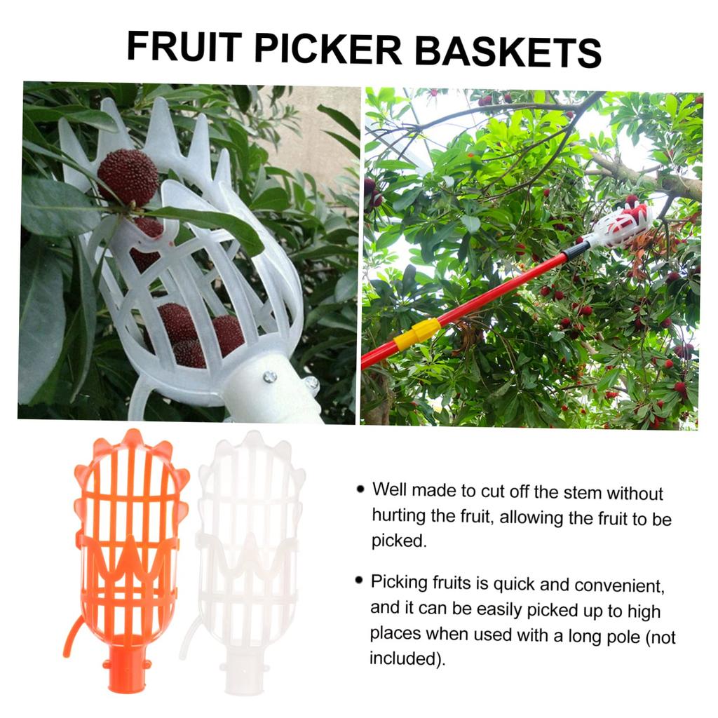 Strumento per la raccolta della frutta Raccoglitore per la raccolta della frutta in plastica per serra Dispositivo per la raccolta del giardino della fattoria Strumento per serre da giardino senza manico